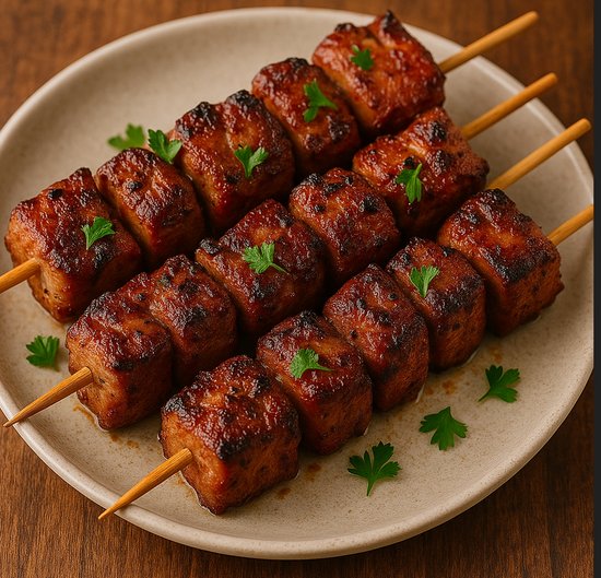 Brochette de porc: Tendres, parfumées, grillées à la perfection